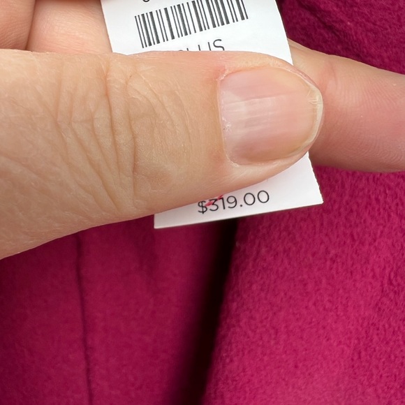 NWT Talbots Beautiful Classic Berry Wool Double Faced Flannel Coat - Picture 4 of 7